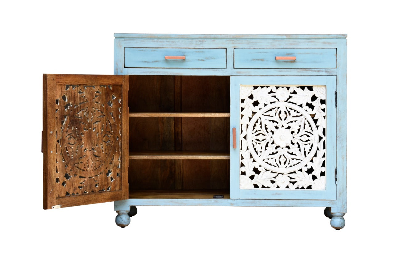 Elsa Carved Wooden Chest
