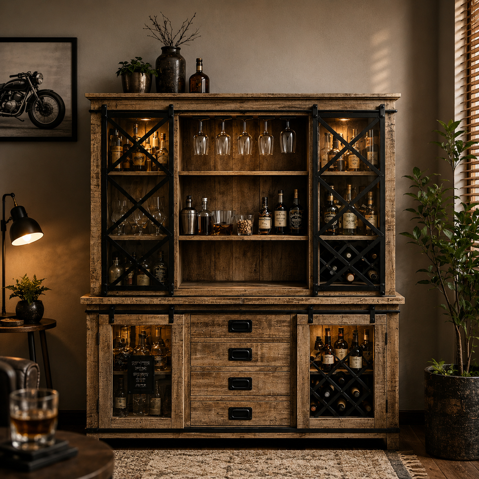 Bobby Wooden Bar Cabinet