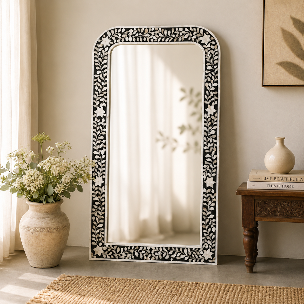 Baylor Mother of Pearl Inlay Mirror