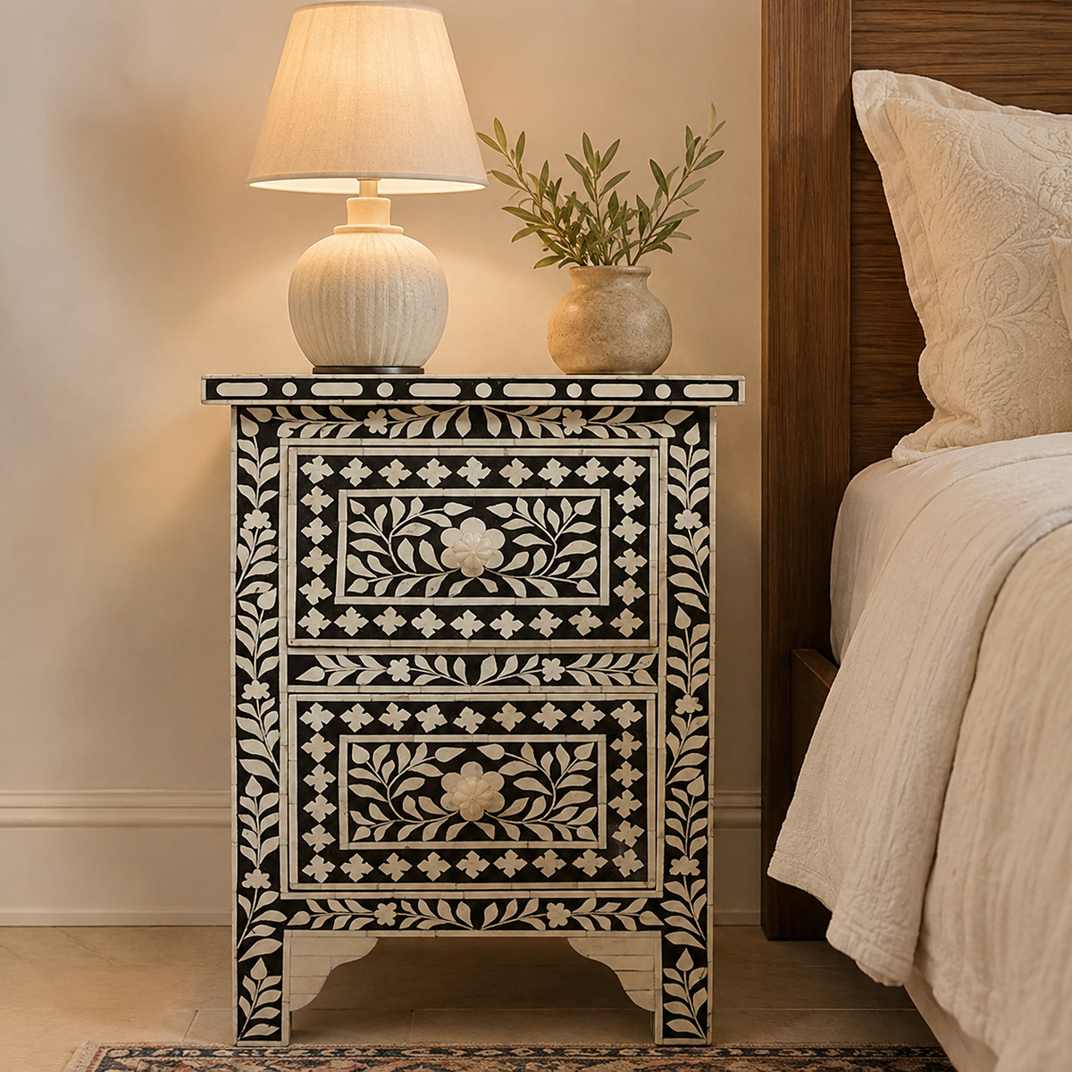 Daniel Bone Inlay Bedside