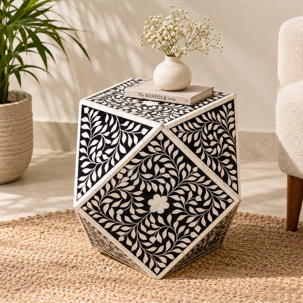 Rupert Bone Inlay Stool