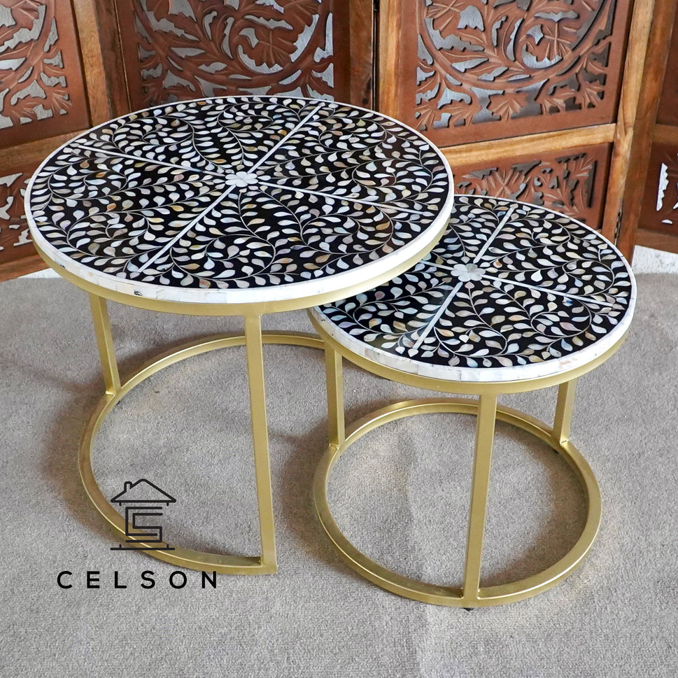 Liam Mother of Pearl Inlay Nesting Coffee Table