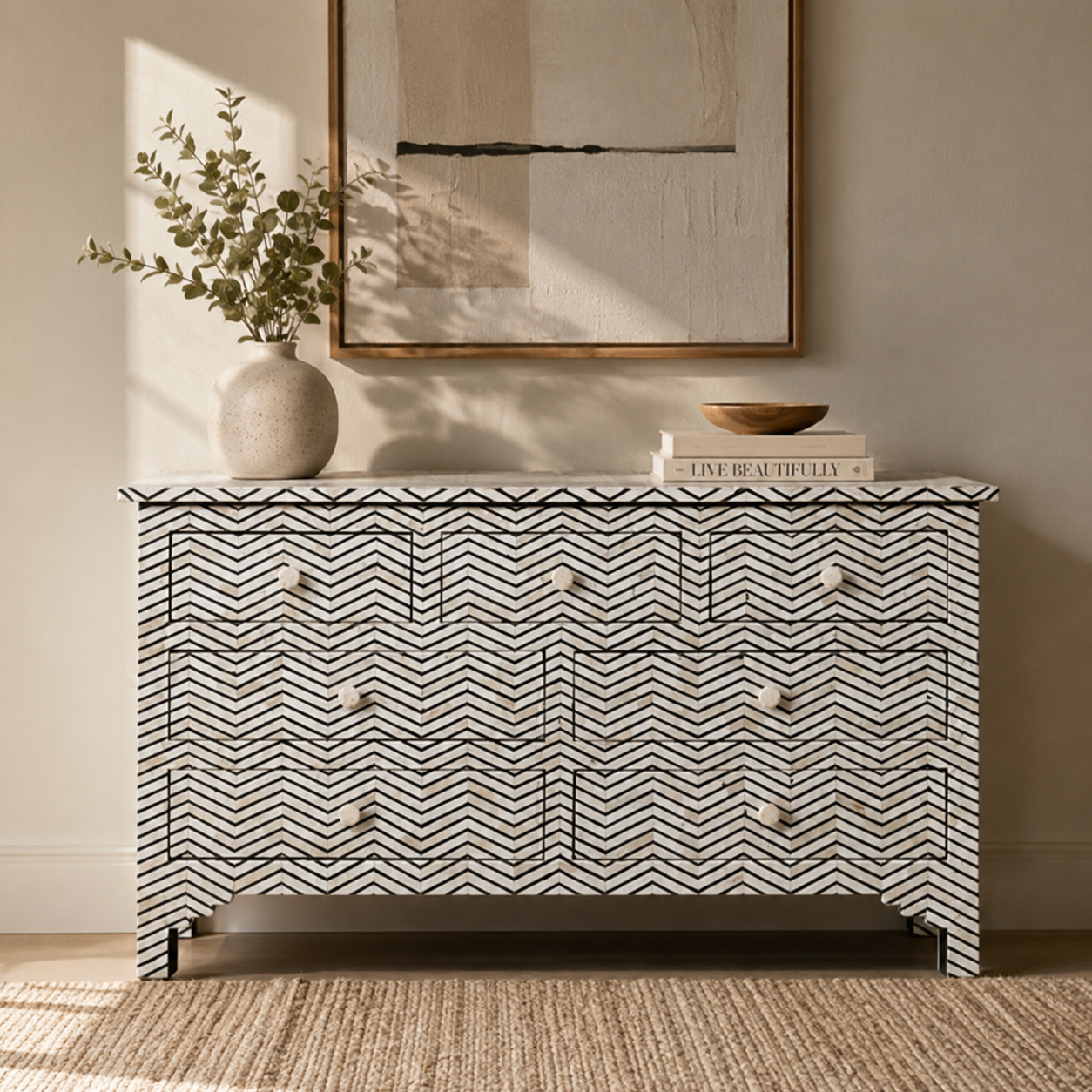 Selene Bone Inlay Dresser