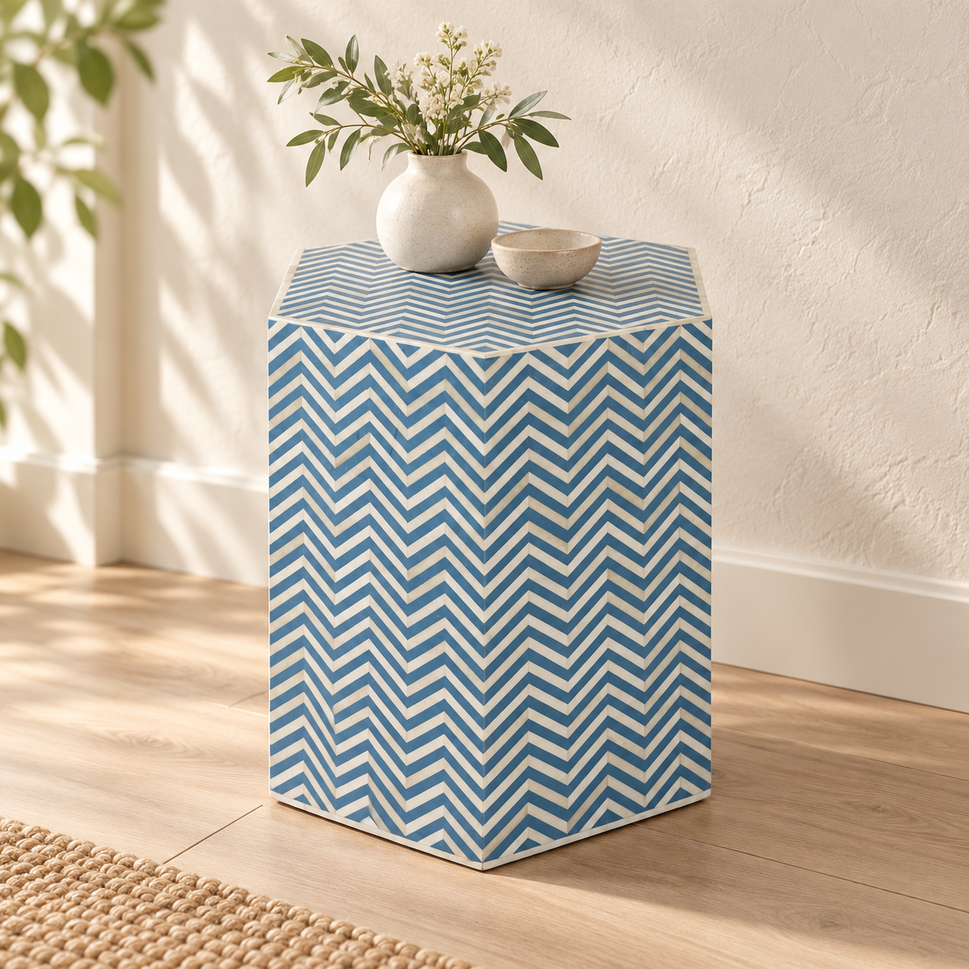 Mathew Bone Inlay Stool