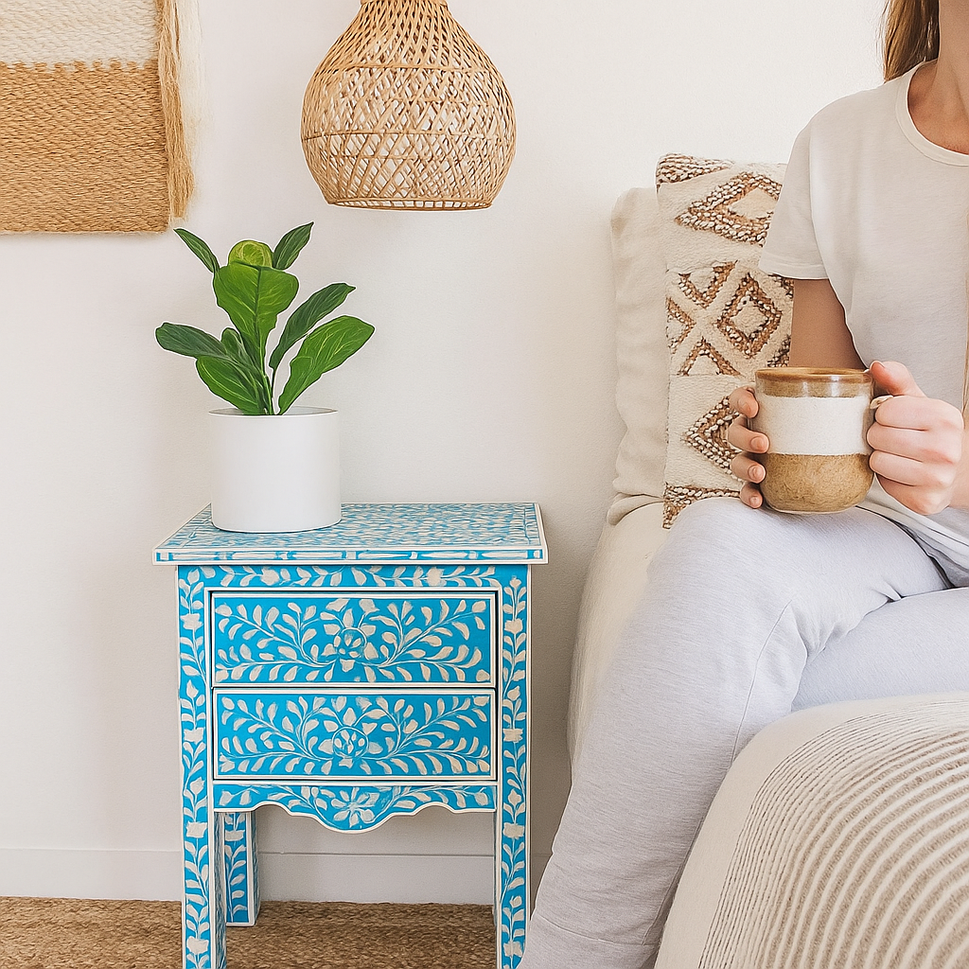 Morena Bone Inlay Bedside