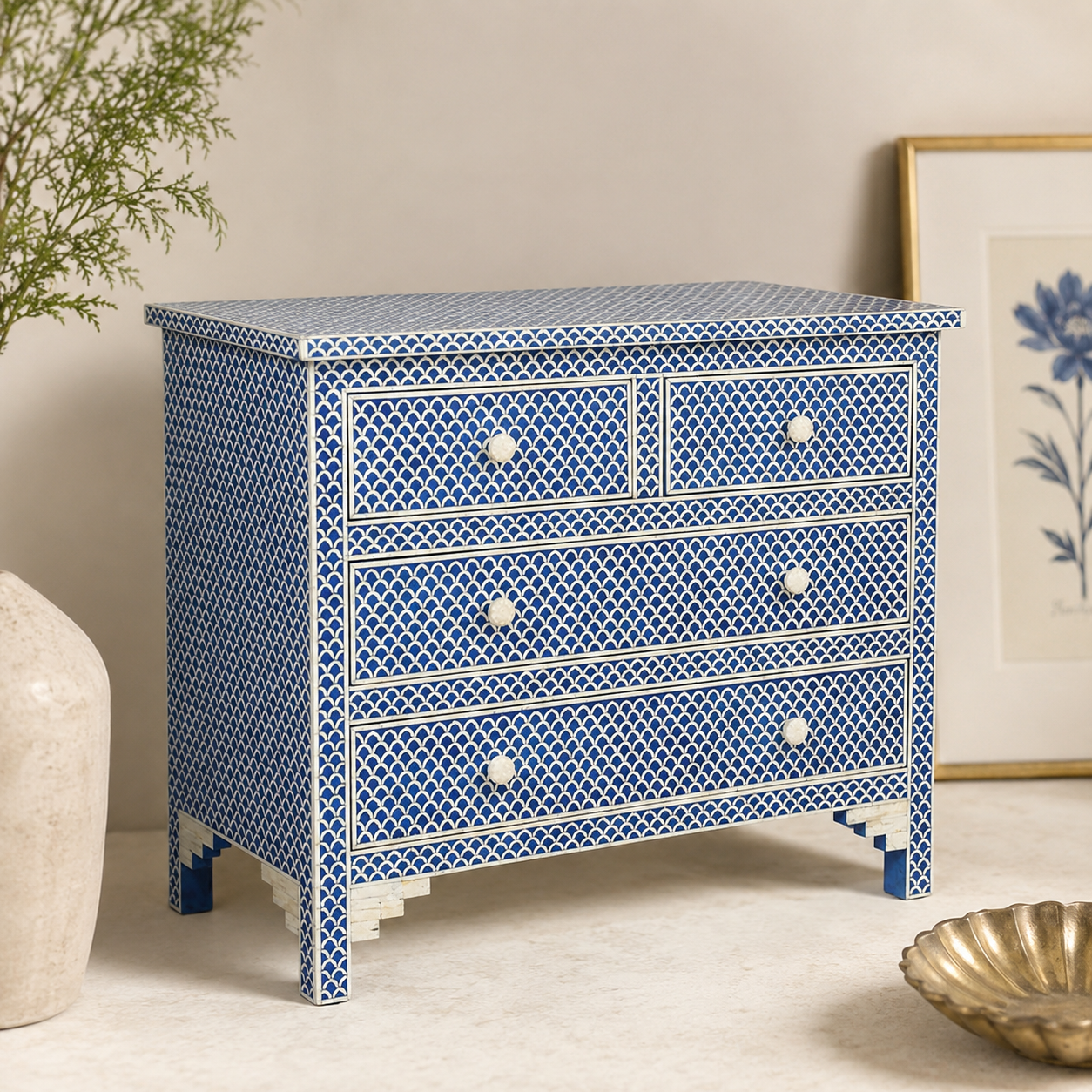 Martin Bone Inlay Chest of Drawer
