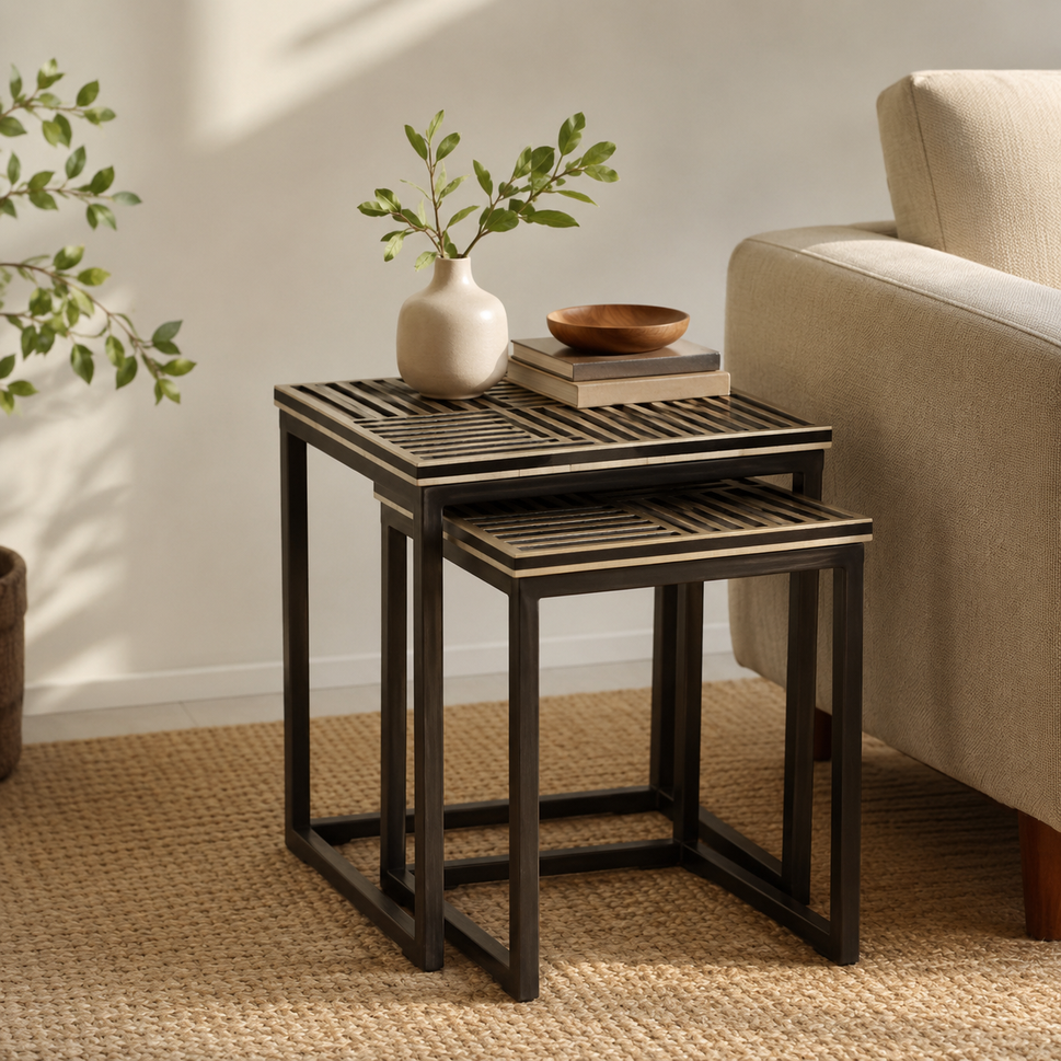 Eiza Bone Inaly Nesting Table