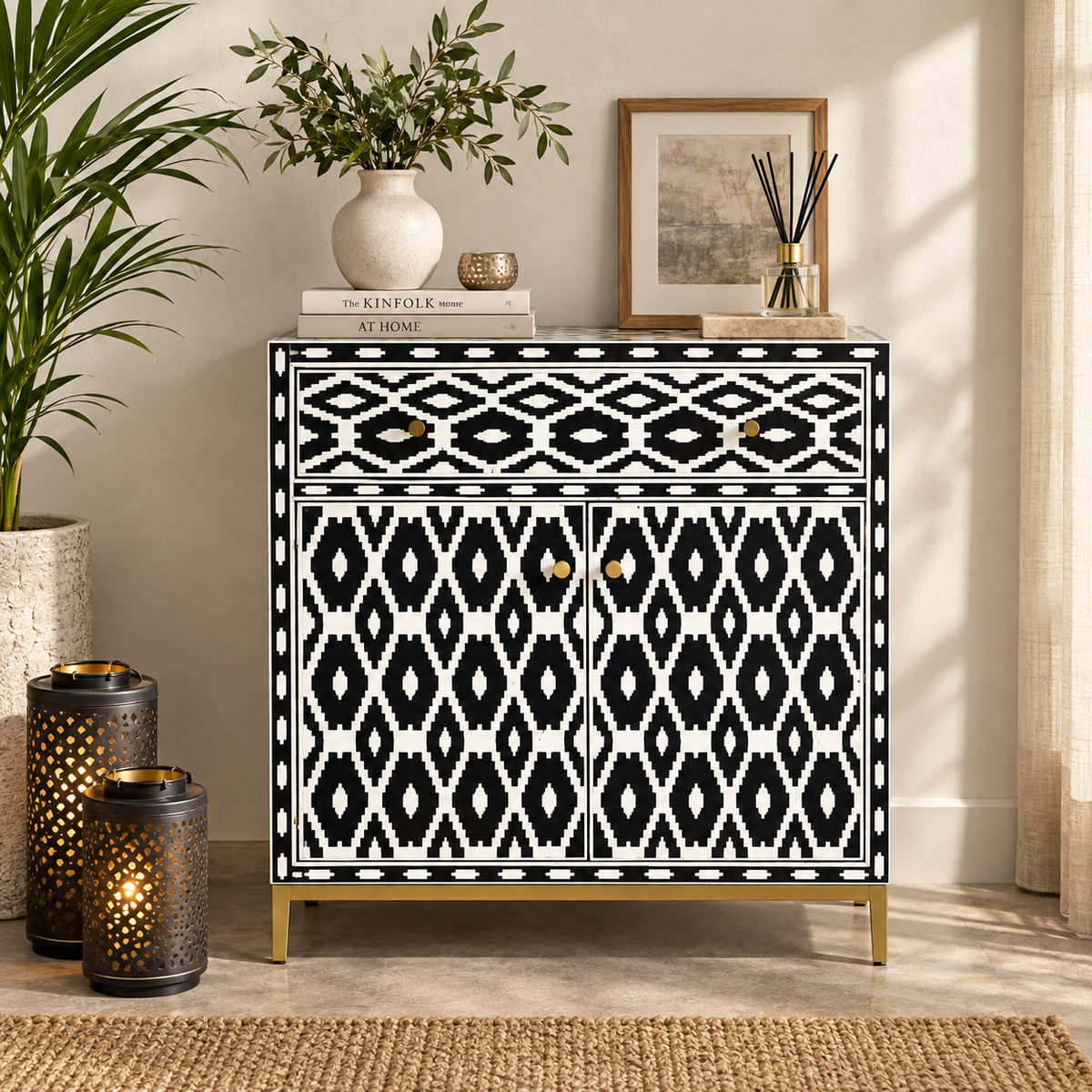 Sollena Bone Inlay Cabinet