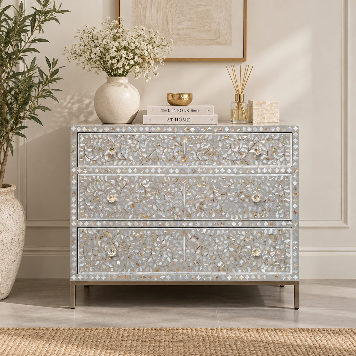 Madora Mother of Pearl Inlay Chest of Drawer