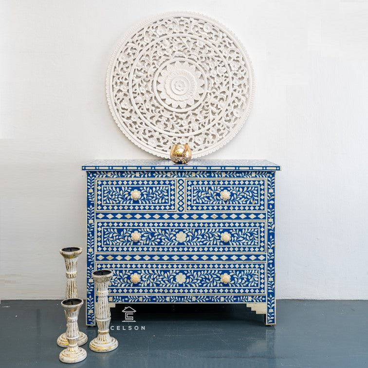 Sandra Bone Inlay Chest of Drawer