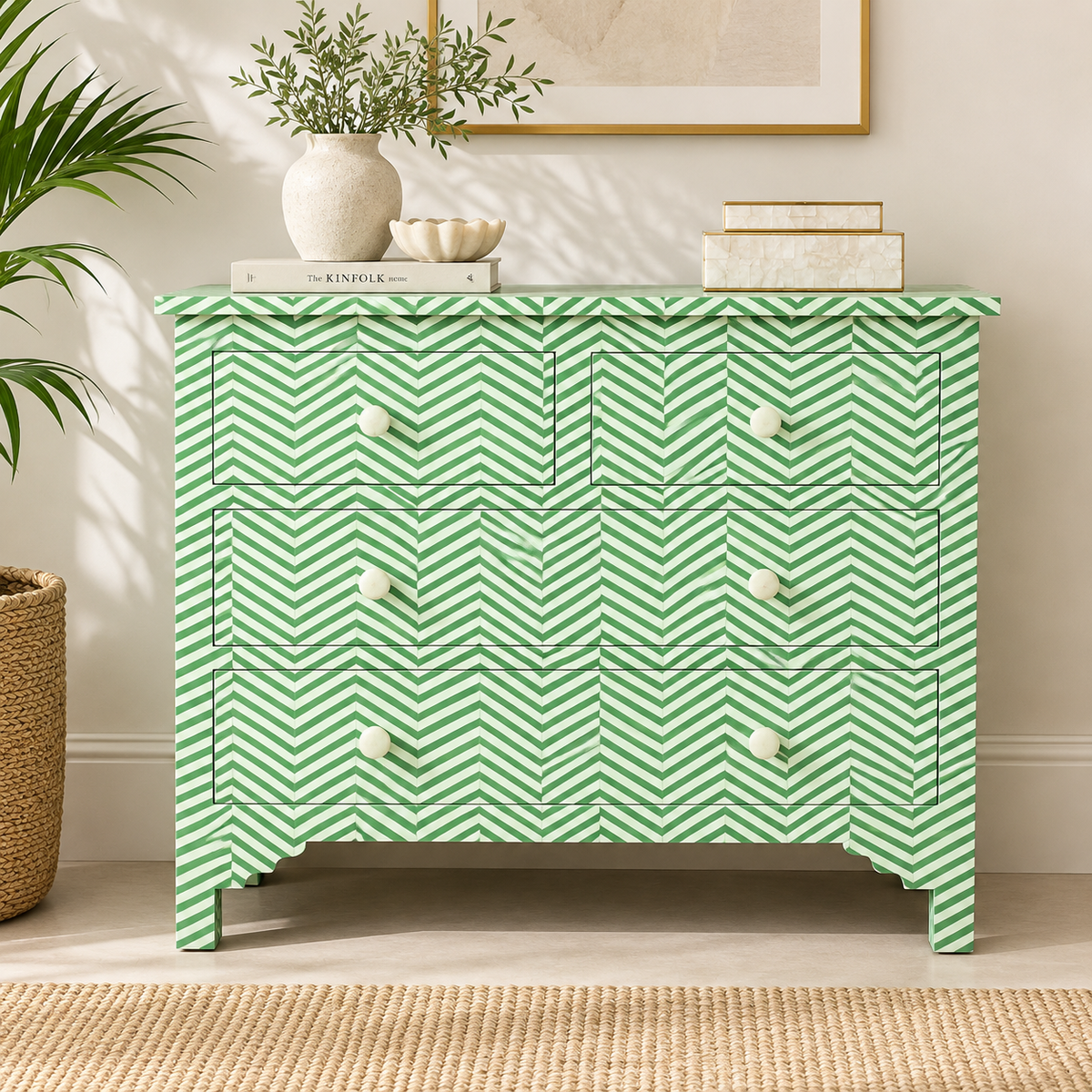 Isa Bone Inlay Chest of Drawer