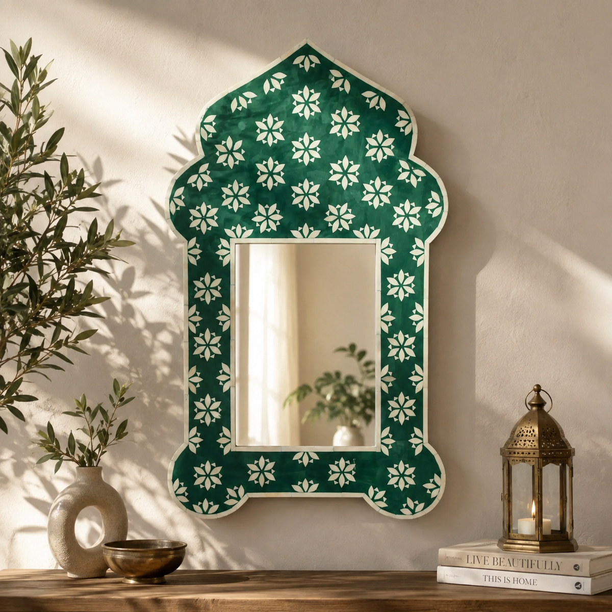 Hailey Bone Inlay Mirror