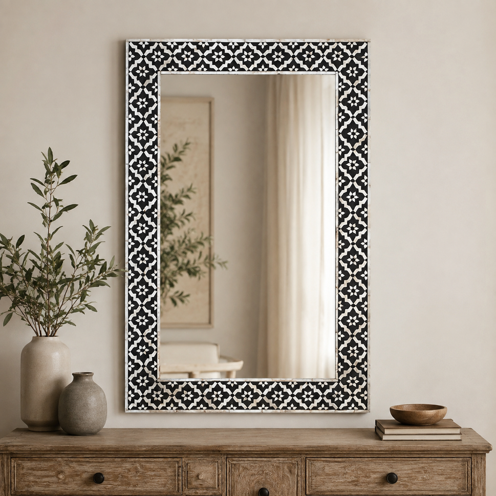 Noel Bone Inlay Mirror