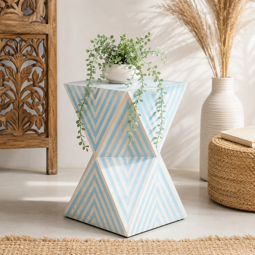 Elion Bone Inlay Side Table