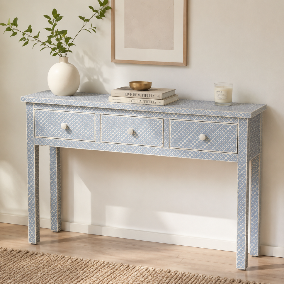 Emil Bone Inlay Console Table