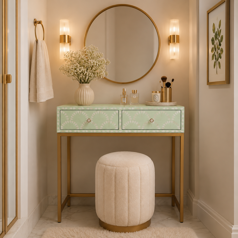 Oliver Bone Inlay Vanity Table