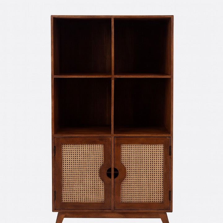 Anilo Hand Carved Wooden Bookshelf