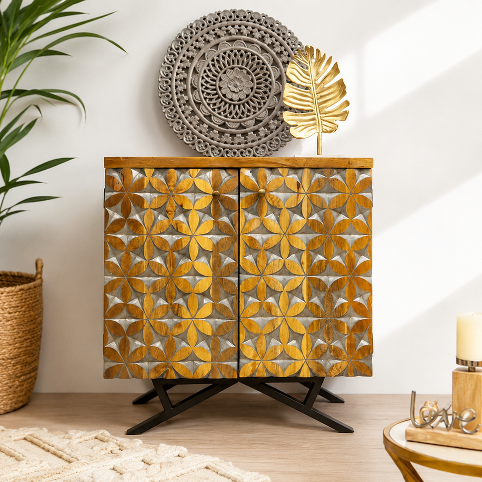 Sofia Carved Wooden Chest