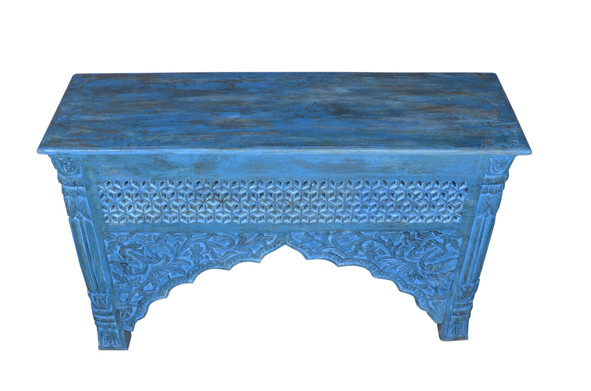 Harper Hand Carved Wooden Console Table