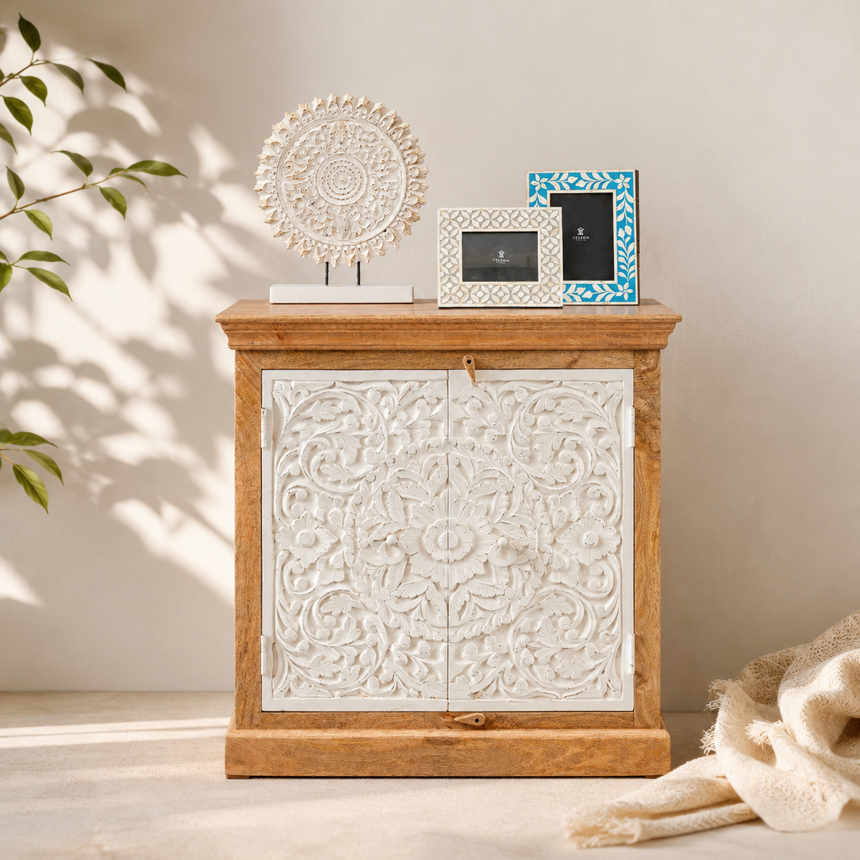 Dakota Carved Wooden Cabinet
