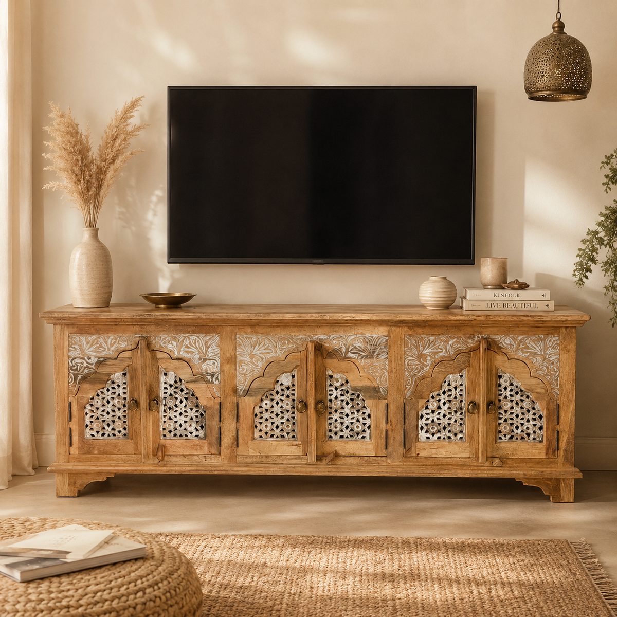 Ethan Hand Carved TV Unit