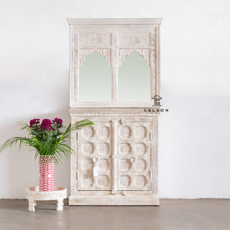 Bloom Carved Wooden Cabinet