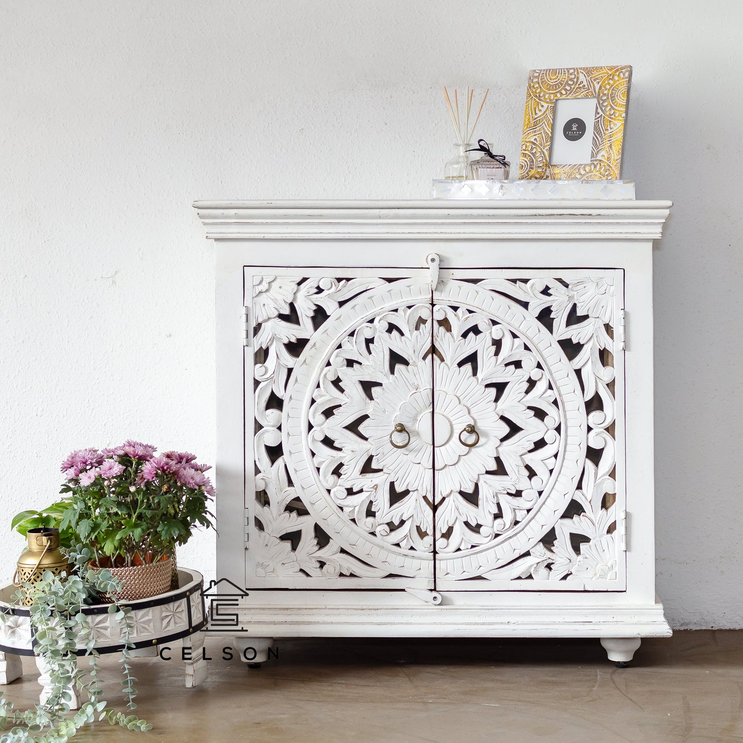 Aarushi Carved Wooden Cabinet