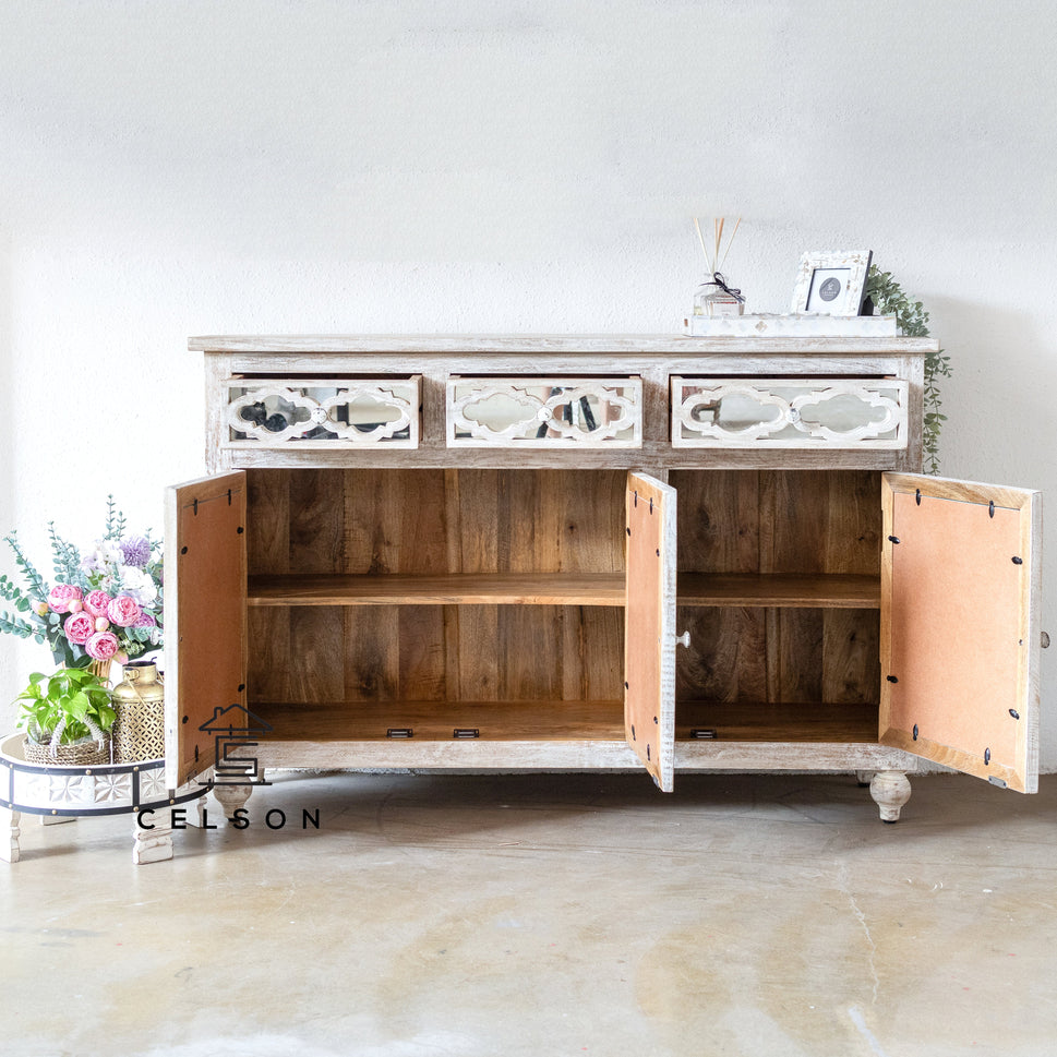 Lee Hand Carved Wooden Sideboard