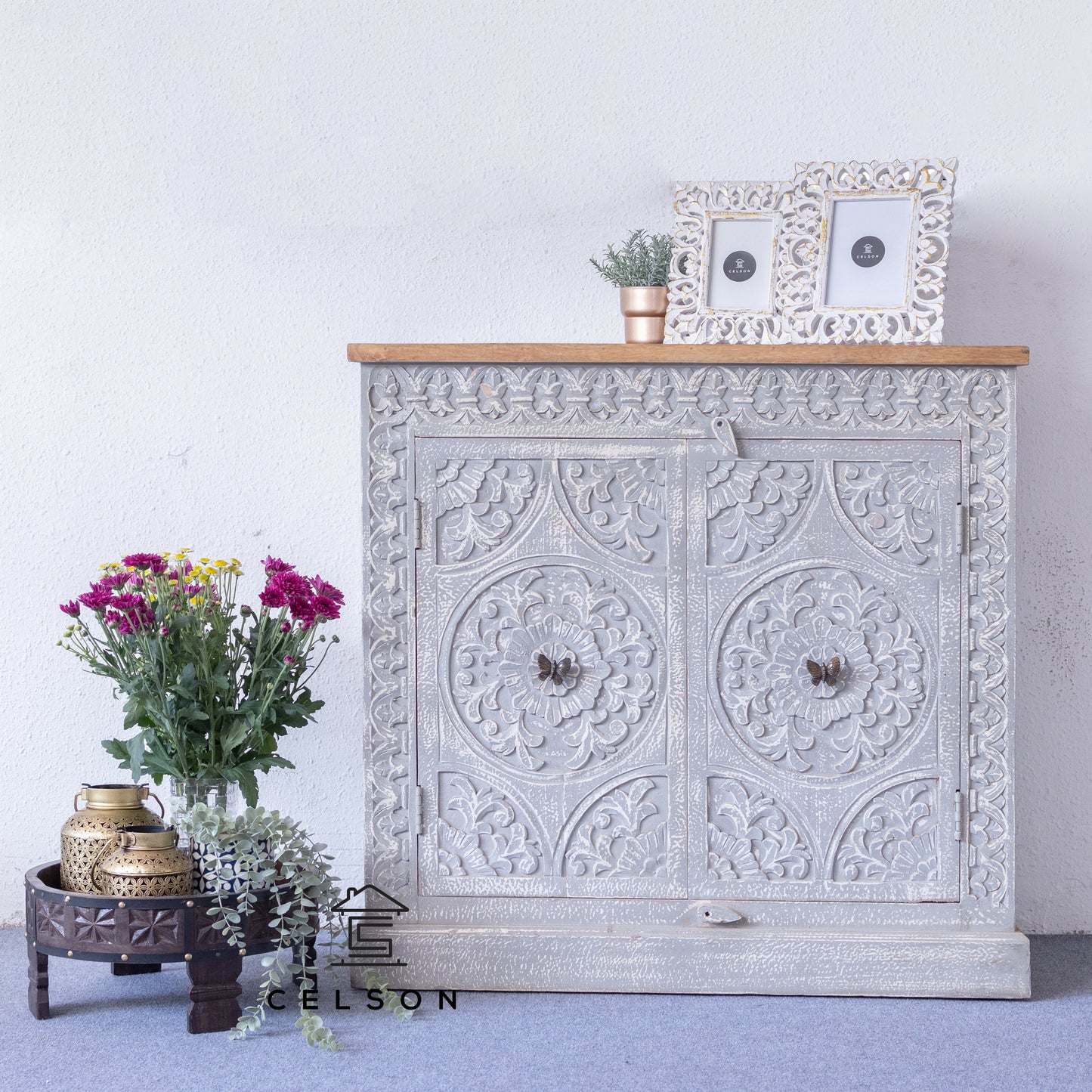 Paanki Carved Wooden Cabinet