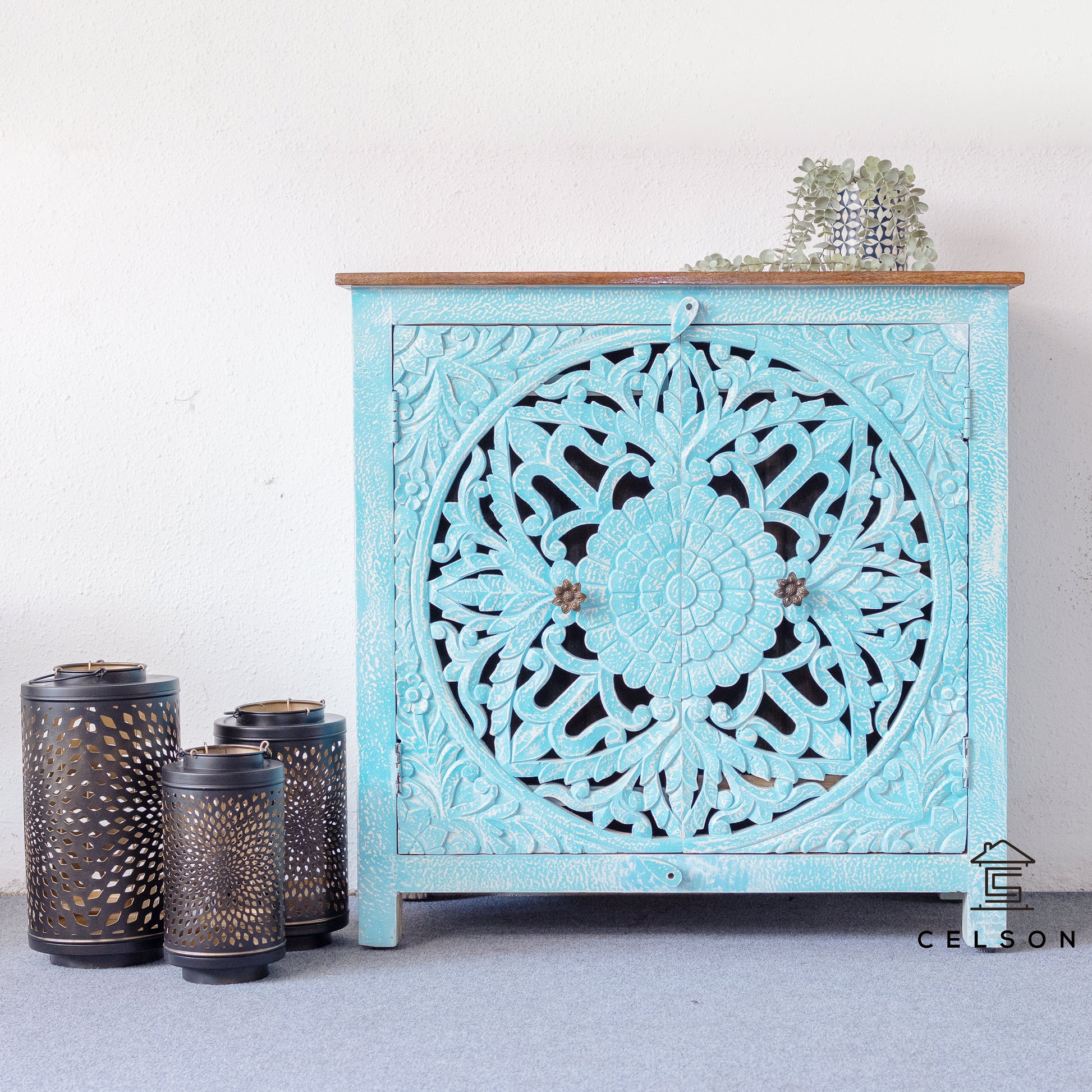 Luke Carved Wooden Cabinet