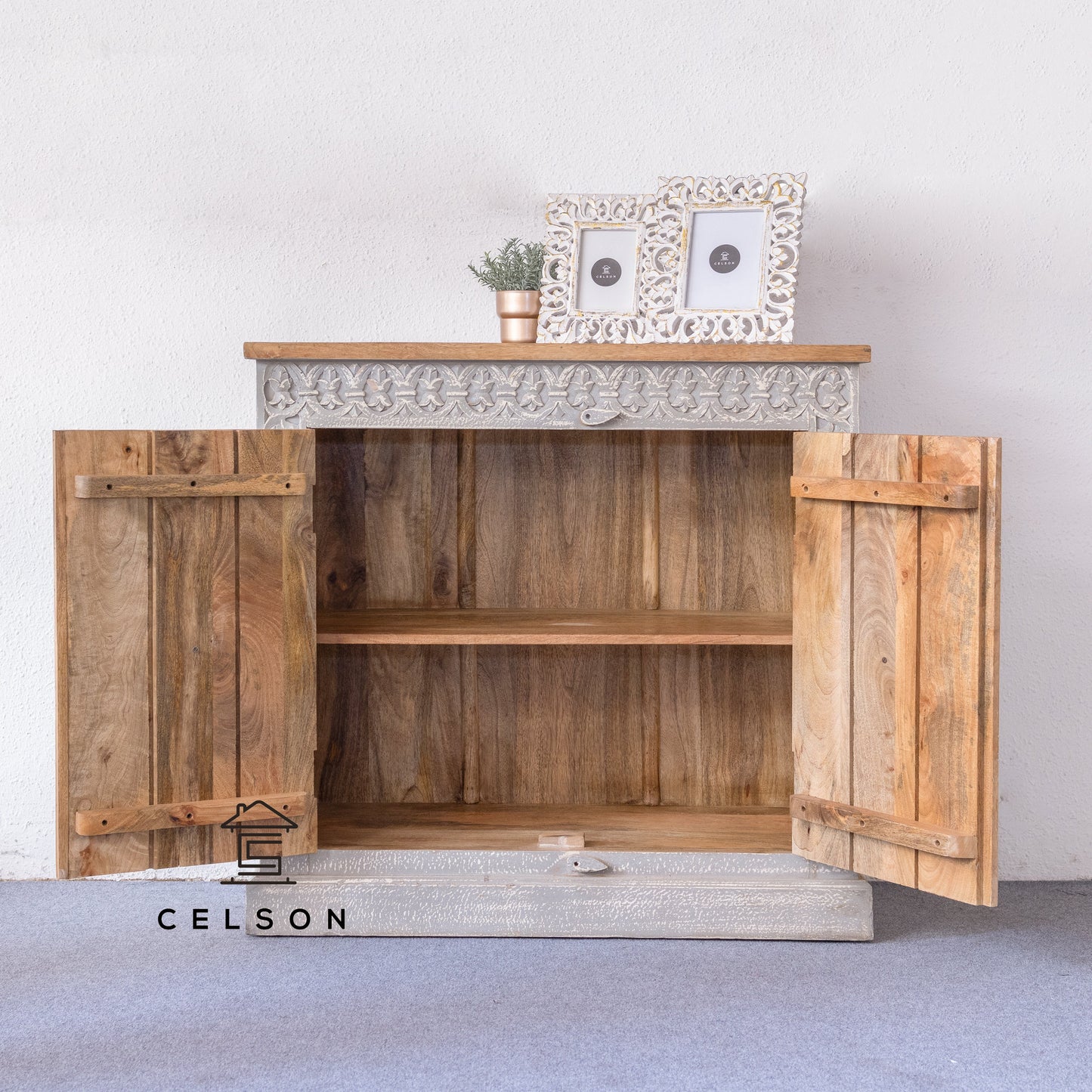 Paanki Carved Wooden Cabinet