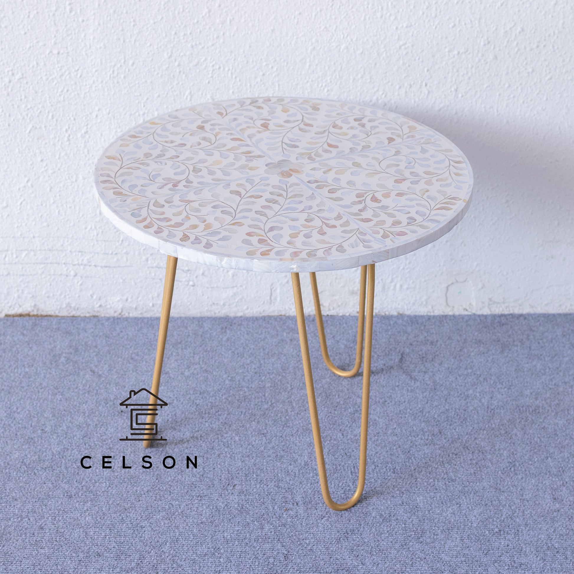 Laura Mother of Pearl Inlay Table
