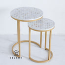 Switch Omar Mother of Pearl Inlay Nesting Table Set 3 image