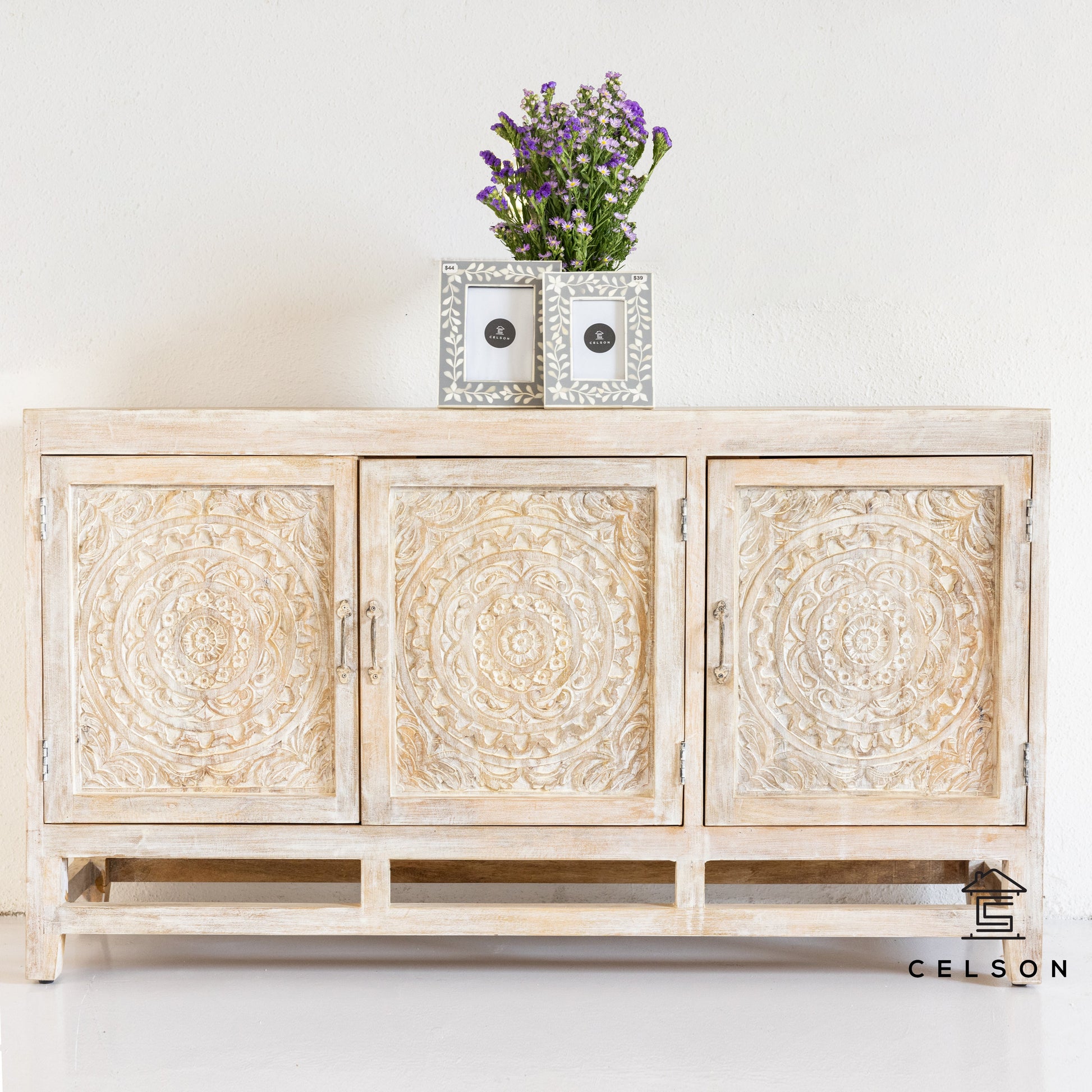 Douglas Hand Carved Wooden Buffet