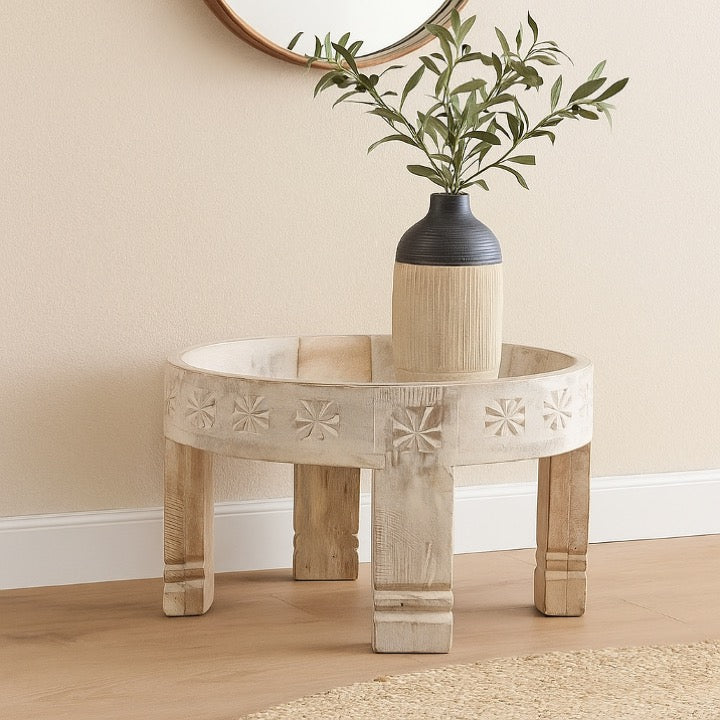 Sermon Carved Chakki Table