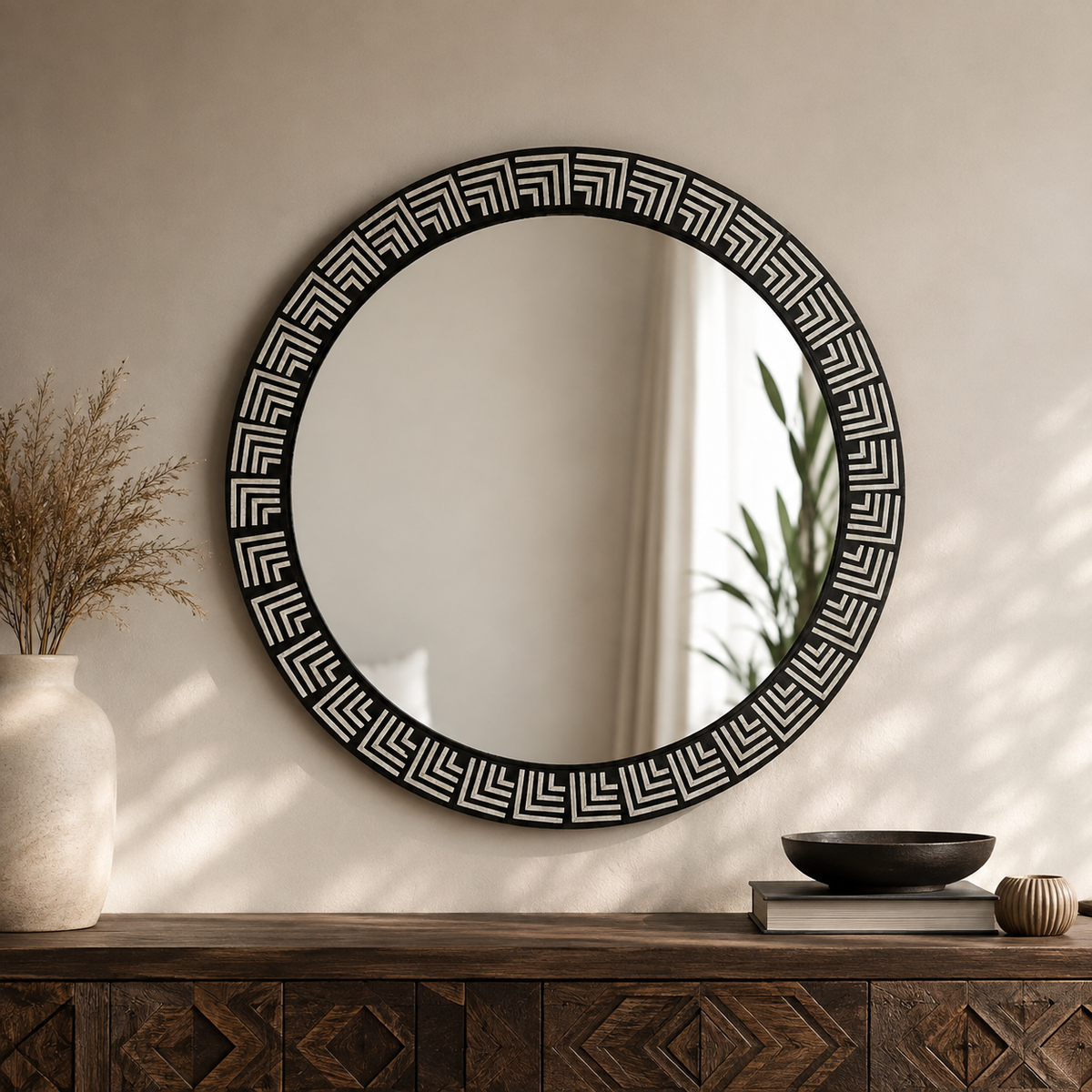 Carrie Bone Inlay Mirror