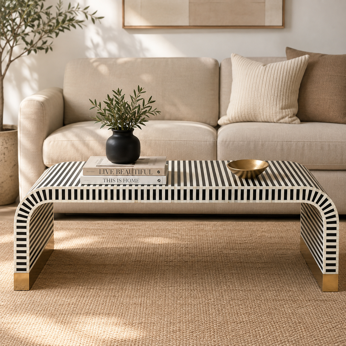 Cruella Bone Inlay Coffee Table