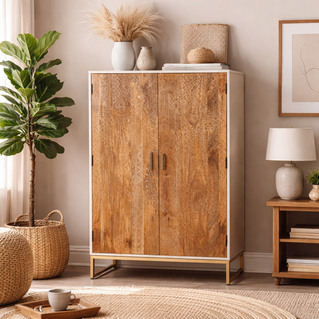 Amelia Wooden Almirah