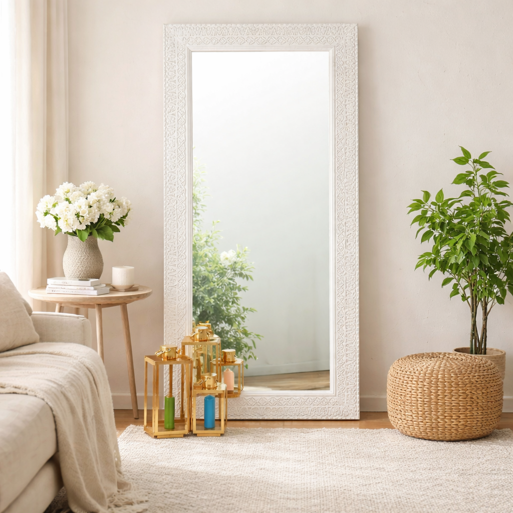 Ruvi Indian White Mirror