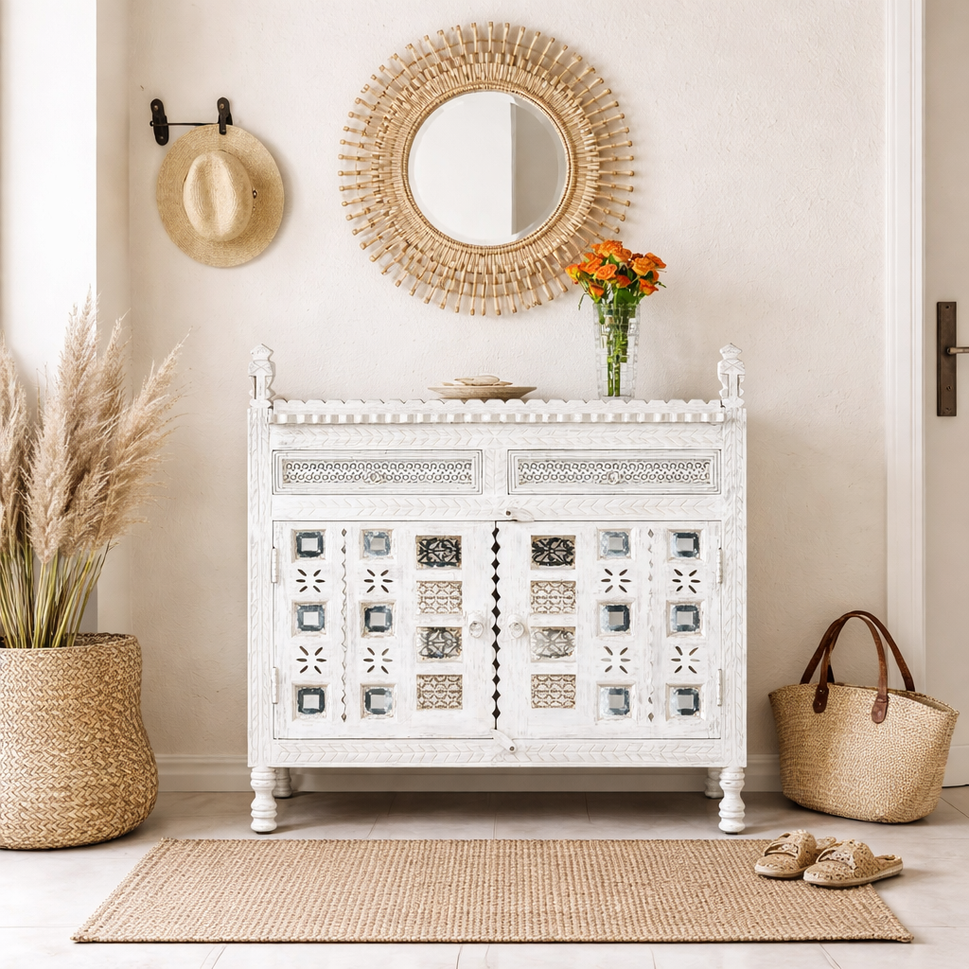 Andy Carved  Wooden Chest