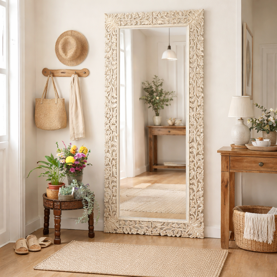 Danya Wooden Carved Mirror
