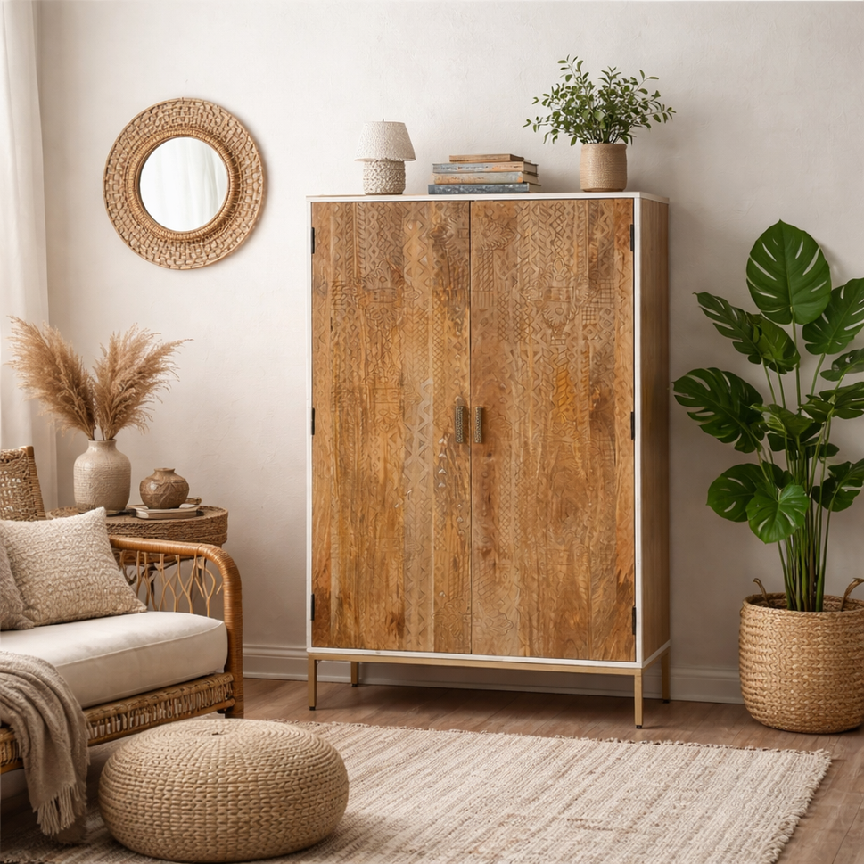 Amelia Wooden Almirah