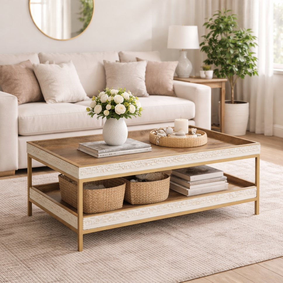 Viva Carved Coffee Table