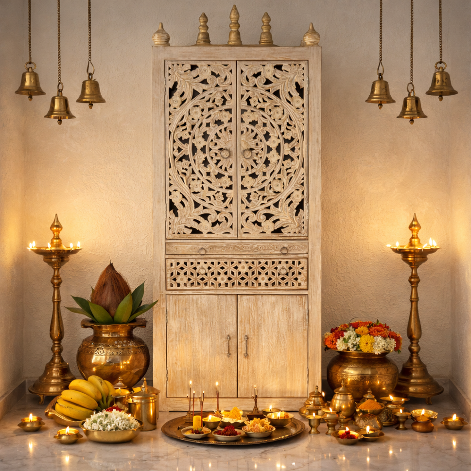 Tanaya Hand Carved Indian Altar