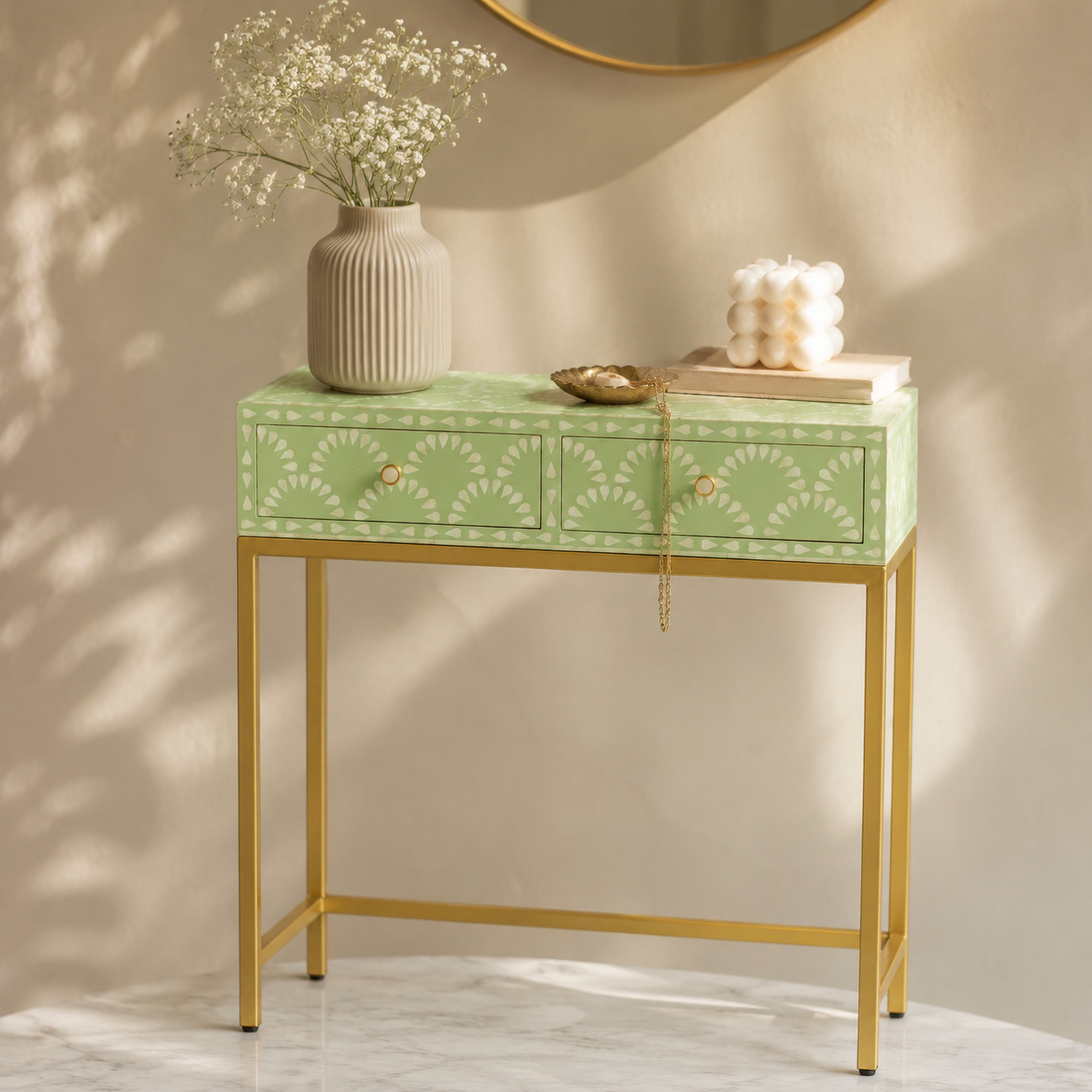 Ana Bone Inlay Vanity Table