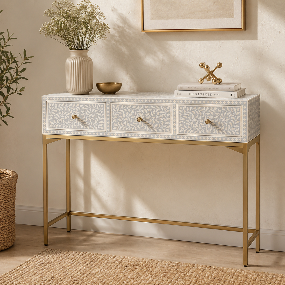 Levi Bone Inlay Console Table