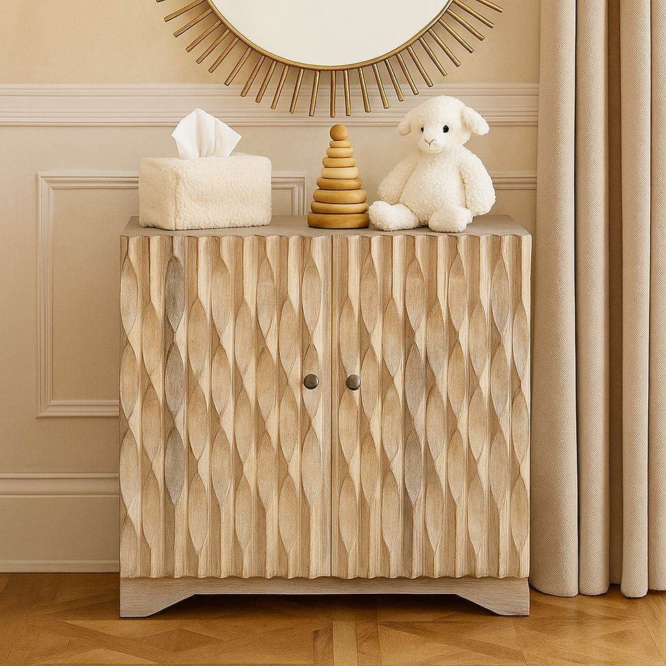 Bence Wooden Carved Cabinet