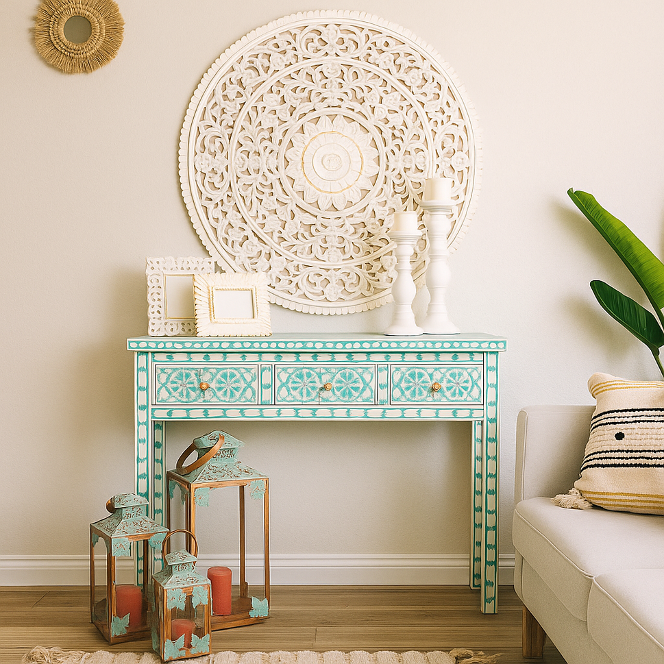 Nida Bone Inlay Console Table