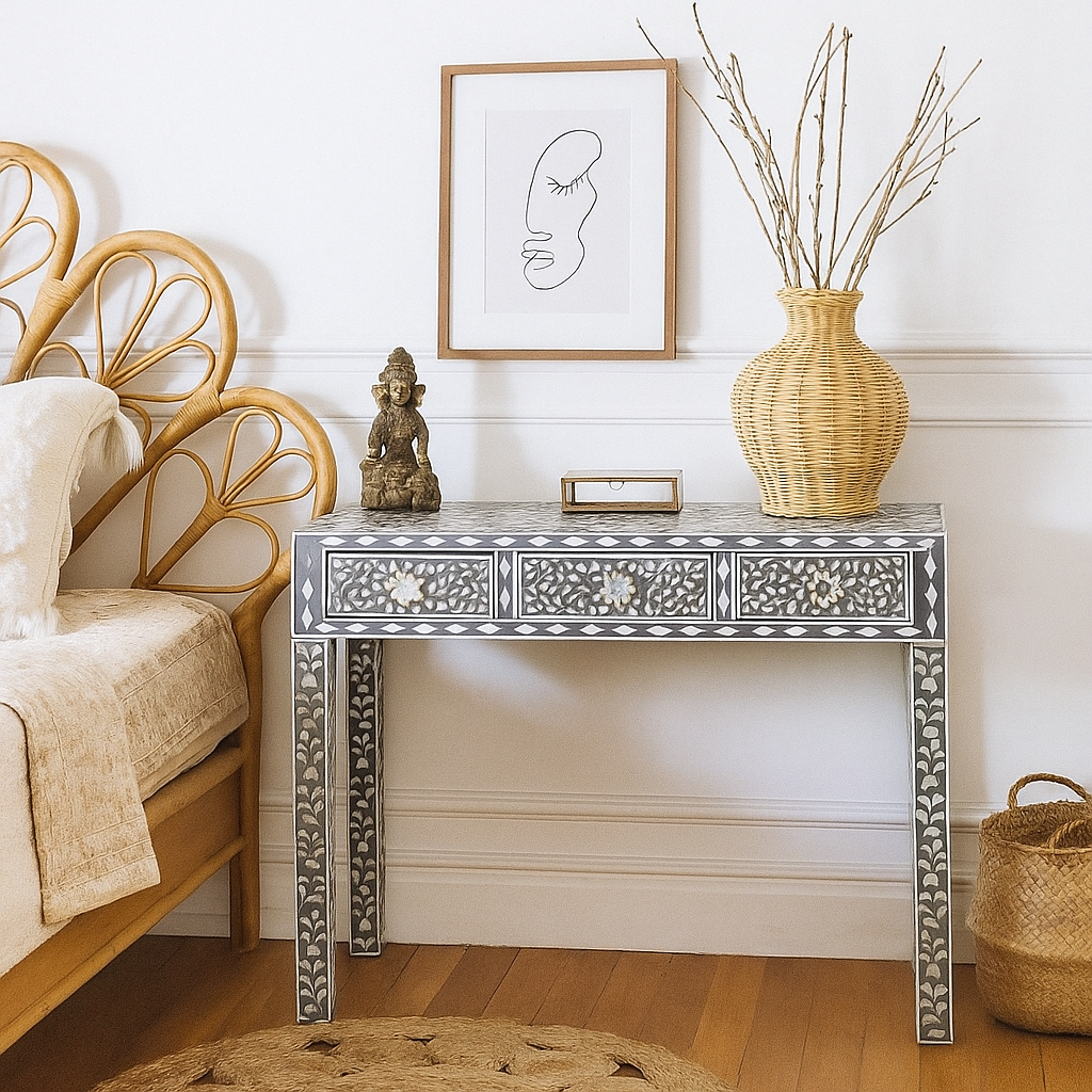 Russell Mother of Pearl Inlay Console Table