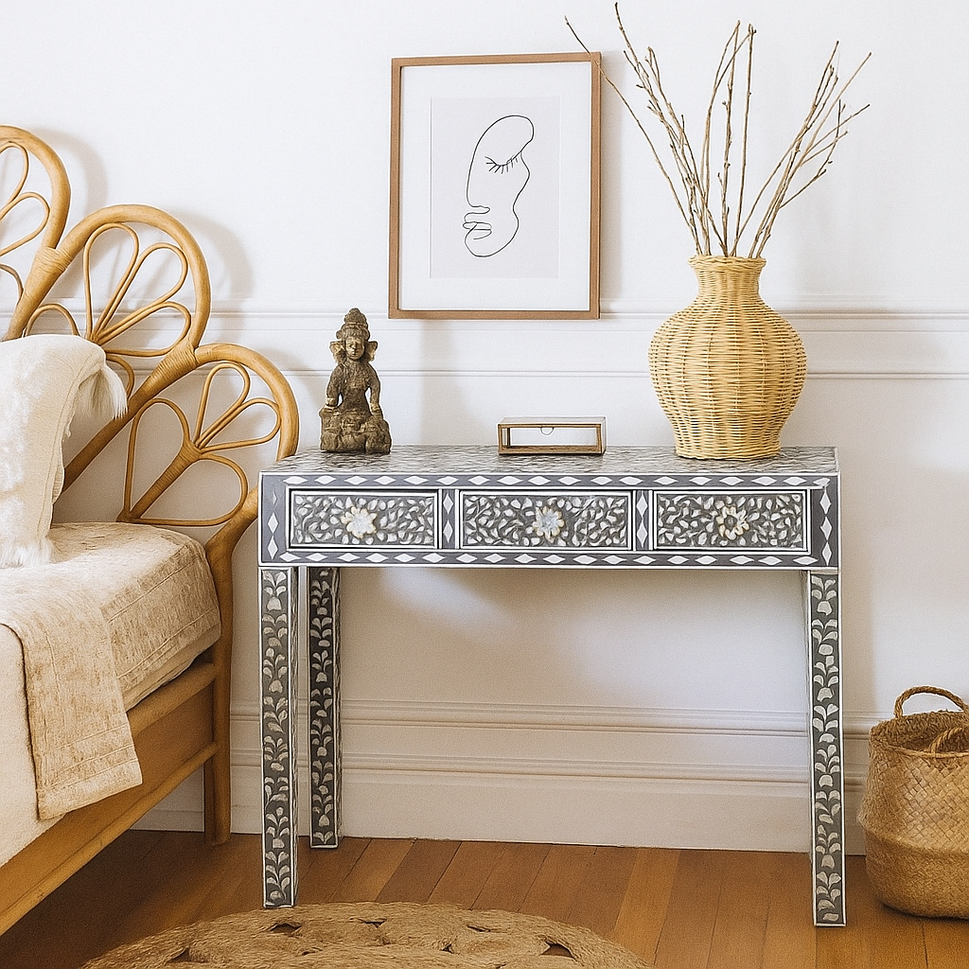 Russell Mother of Pearl Inlay Console Table